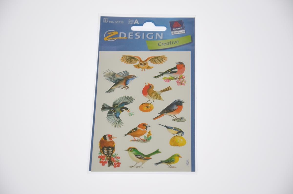 STICKERS 8X16CM BIRDS ZWECKFORM 55713